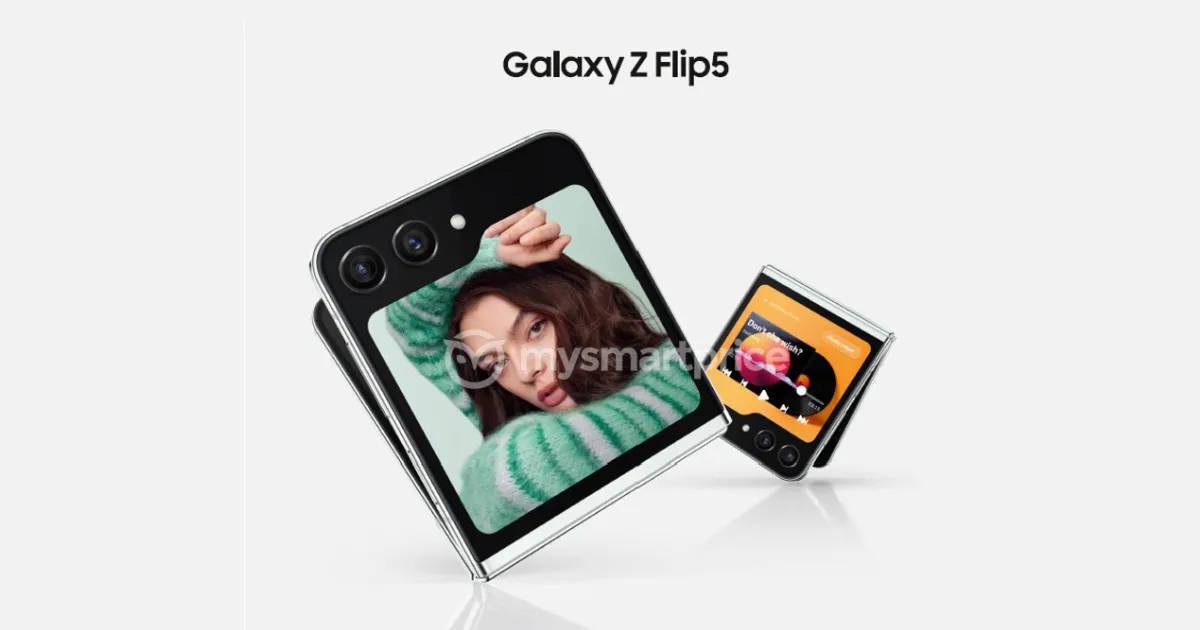 手机墙纸图:三星 Galaxy Z Flip 5 可折叠手机渲染图曝光
